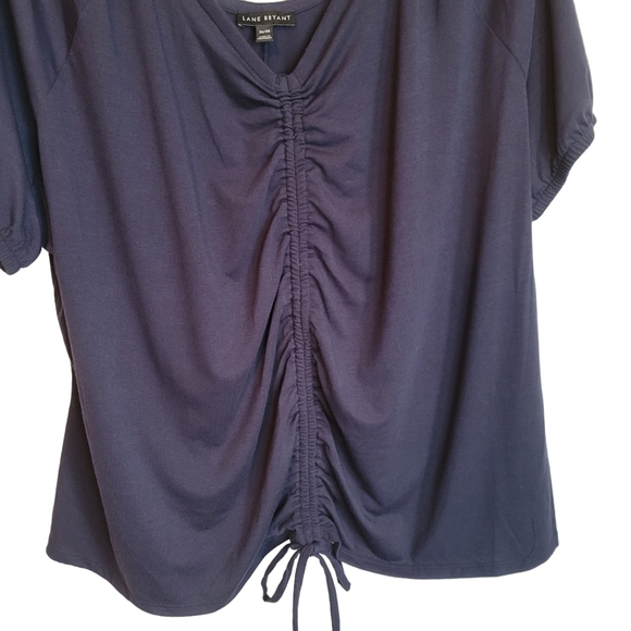 EUC Lane Bryant Classic Convertible Perfect Sleeve Top in Night Sky, Size 26/28 - Picture 6 of 8